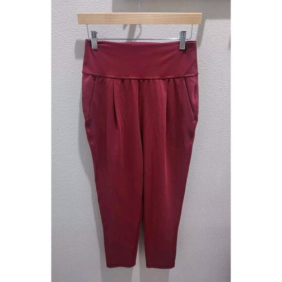 NWOT Athleta Elation Yoga Pants High Rise Coffeeberry Red Joggers Size XS - Picture 4 of 10